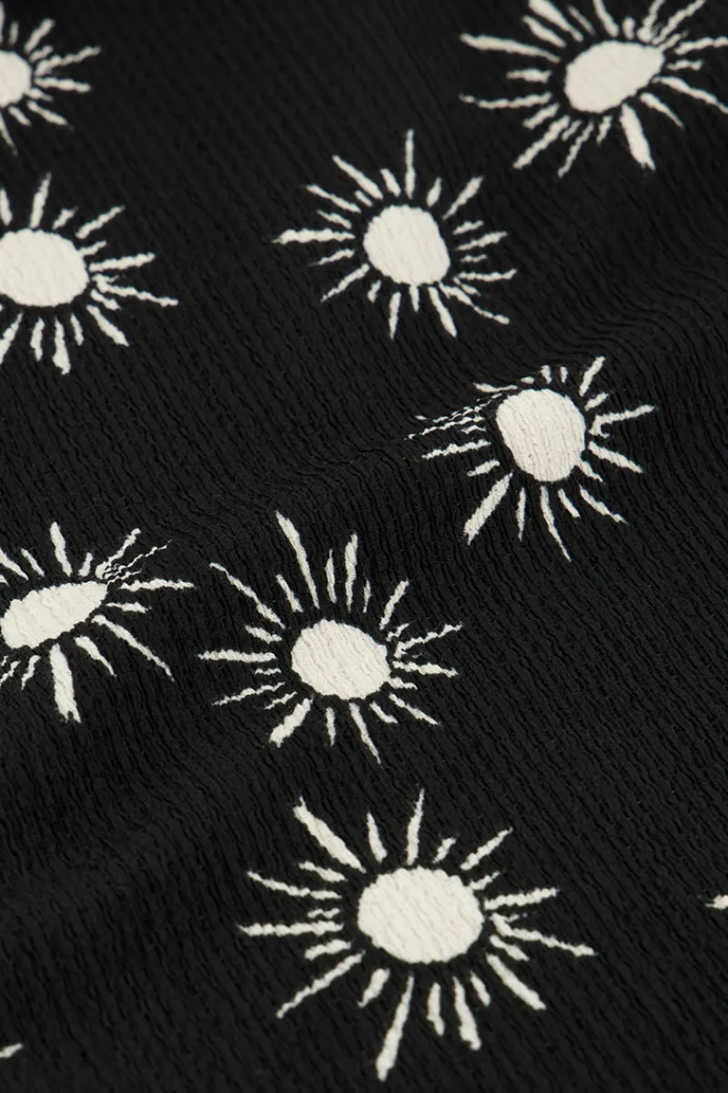 My Jewellery Pantalon Noir Crinkle Avec Imprimé Soleil Sale