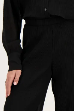 My Jewellery Pantalon Noir Plissé Ample Hot