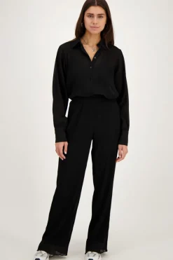 My Jewellery Pantalon Noir Plissé Ample Hot
