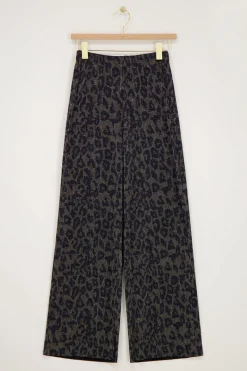 My Jewellery Pantalon Plissé Avec Imprimé Léopard Et Lurex Clearance