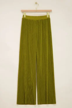 My Jewellery Pantalon Plissé Vert New