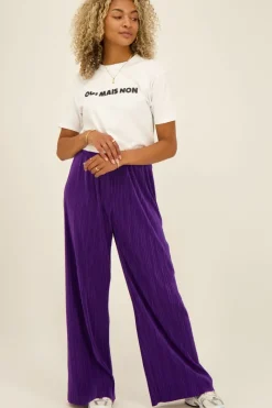My Jewellery Pantalon Plissé Violet Hot