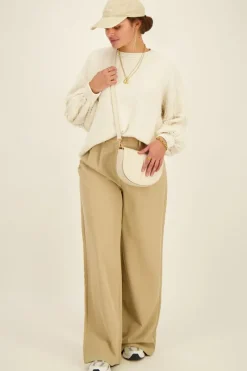 My Jewellery Pantalon évasé Beige Best