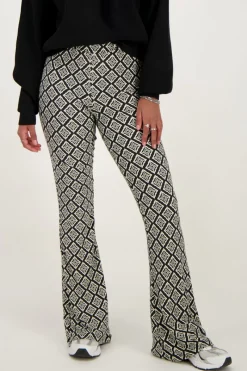 My Jewellery Pantalon évasé Avec Imprimé Aztèque Noir Outlet