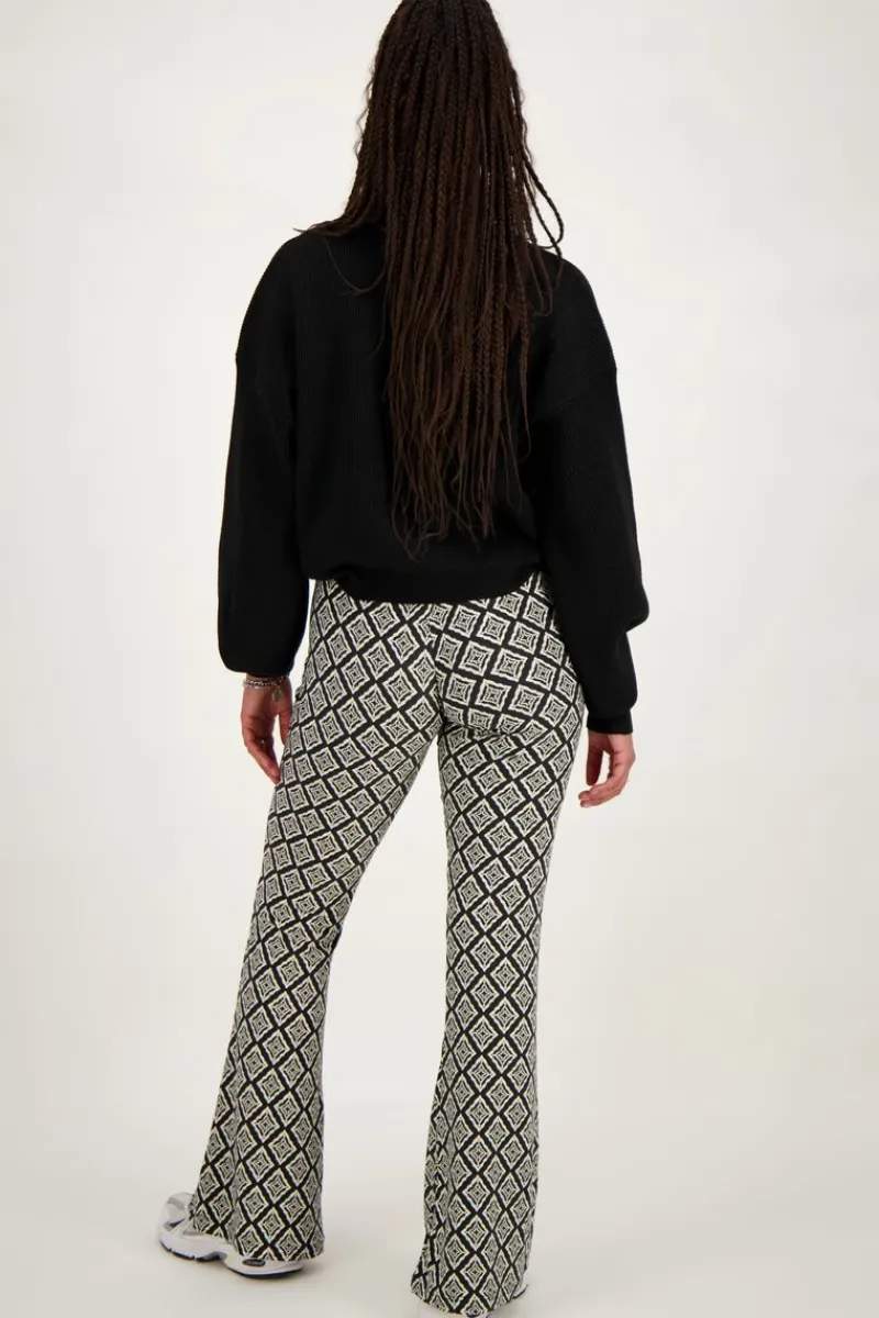 My Jewellery Pantalon évasé Avec Imprimé Aztèque Noir Outlet