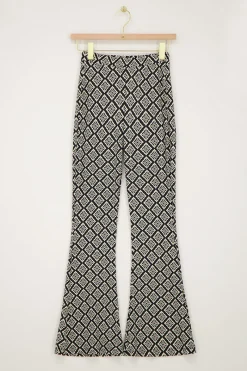 My Jewellery Pantalon évasé Avec Imprimé Aztèque Noir Outlet