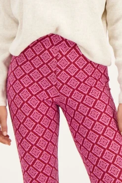 My Jewellery Pantalon évasé Avec Imprimé Ikat Rose Discount