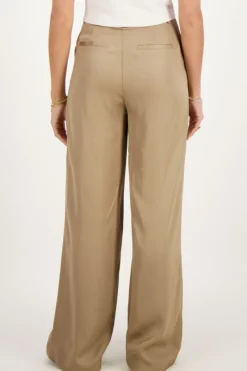 My Jewellery Pantalon Vert Olive Satiné Outlet