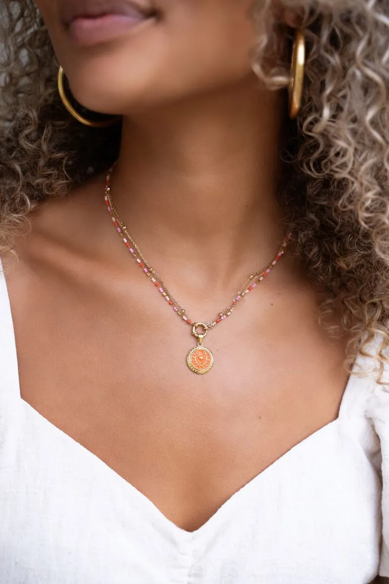 My Jewellery Pendentif Casa Fiore En Coeur Orange Outlet