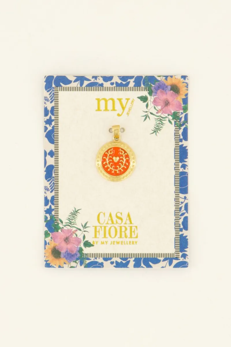 My Jewellery Pendentif Casa Fiore En Coeur Orange Outlet