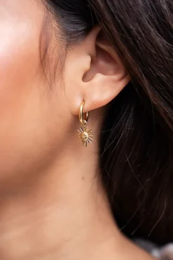 My Jewellery Petites Boucles D’oreilles Créoles Avec Soleil Outlet