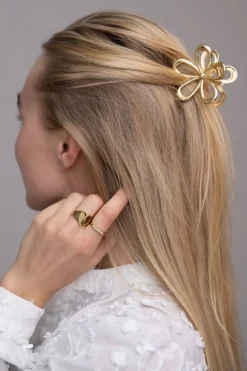 My Jewellery Pince à Cheveux En Forme De Fleur Dorée Outlet