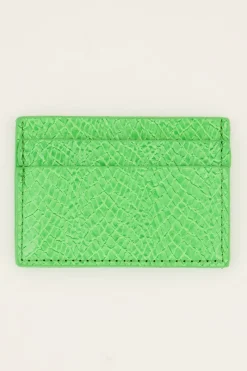 My Jewellery Porte-cartes Vert Vif à Imprimé Croco Clearance