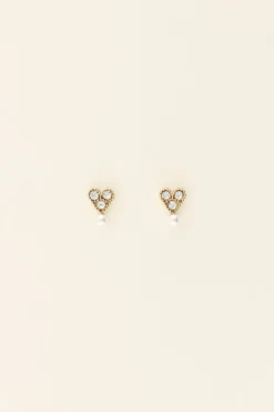 My Jewellery Puces D'oreilles à Strass Et Perle Sale