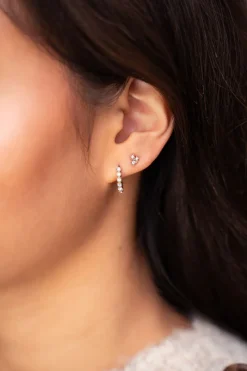My Jewellery Puces D'oreilles Avec Pierres Carrées Strass Universe Clearance