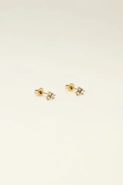 My Jewellery Puces D'oreilles Avec Pierres Carrées Strass Universe Clearance