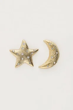 My Jewellery Puces D'oreilles Starry Avec Lune Et étoile Hot