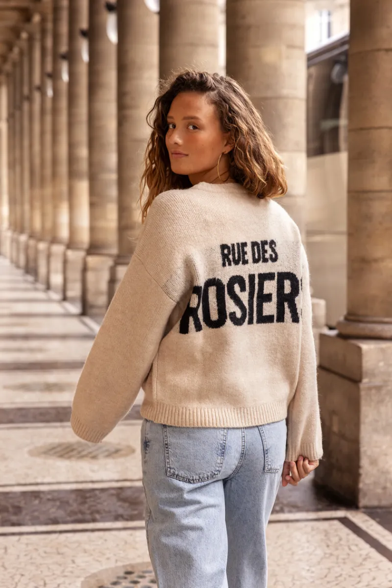 My Jewellery Pull Beige "Rue Des Rosiers" Noir/Beige Hot