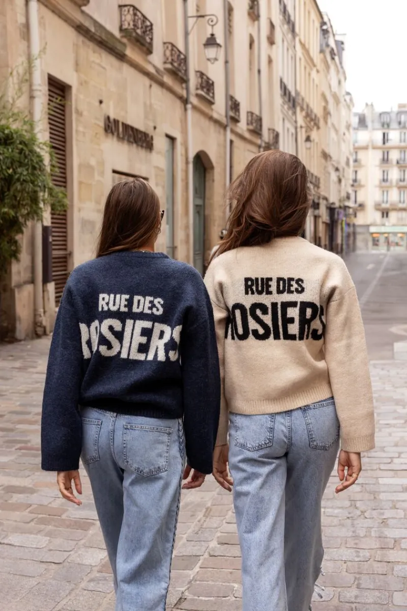 My Jewellery Pull Beige "Rue Des Rosiers" Noir/Beige Hot