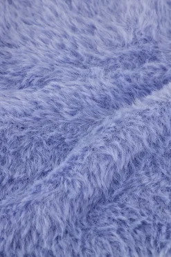 My Jewellery Pull Court En Maille Duveteuse Bleu Fashion