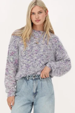 My Jewellery Pull Poilu En Maille Lilas Clearance