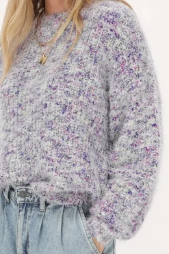 My Jewellery Pull Poilu En Maille Lilas Clearance