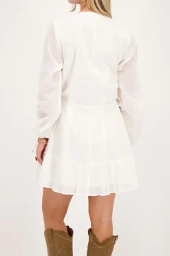 My Jewellery Robe he Avec Col En V Et Ruban Adhésif Blanc Hot