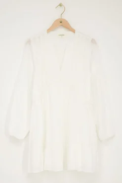 My Jewellery Robe he Avec Col En V Et Ruban Adhésif Blanc Hot