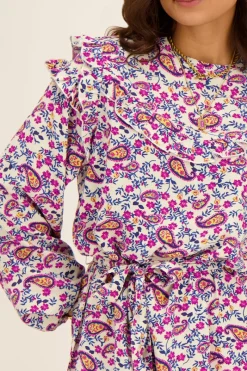 My Jewellery Robe Blanche Motif Cachemire Discount