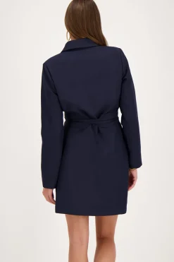 My Jewellery Robe Blazer Bleue Avec Cordon De Serrage Bleu foncé/Bleu Online