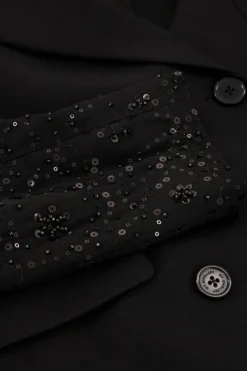 My Jewellery Robe Blazer Noire à Manches Pailletées Sale