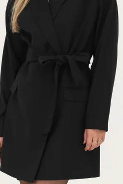 My Jewellery Robe Blazer e Avec Col à Revers Noir Hot