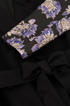 My Jewellery Robe Blazer Noire Avec Manches En Jacquard Sale