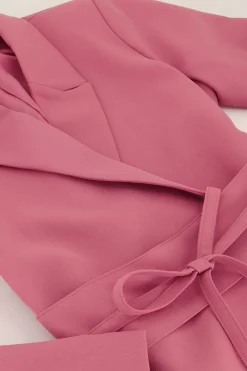 My Jewellery Robe Blazer Avec Ceinture Rose Clearance