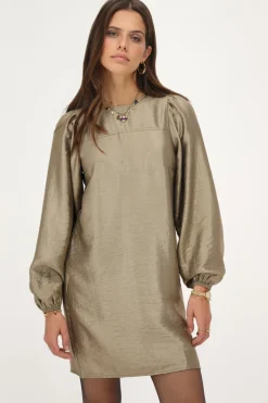 My Jewellery Robe En Bronze Avec Manches Bouffantes Et Nœuds Hot