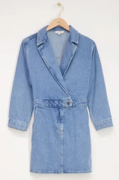 My Jewellery Robe En Denim Bleu Avec Col Online