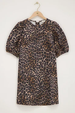 My Jewellery Robe Imprimée Léopard Avec Nœuds Et Manches Bouffantes Online