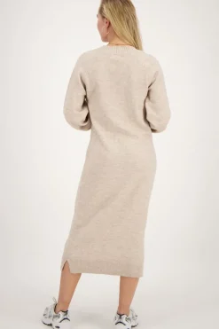 My Jewellery Robe Longue Avec Col En V Beige Sale