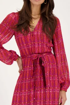 My Jewellery Robe Longue Rouge à Imprimé Aztèque Outlet