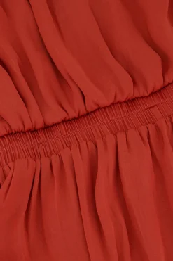 My Jewellery Robe Longue Rouge Asymétrique Fashion
