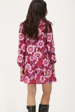 My Jewellery Robe Marron à Imprimé Floral Rose Sale