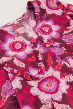 My Jewellery Robe Marron à Imprimé Floral Rose Sale