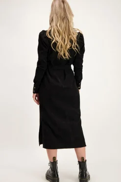 My Jewellery Robe Midi Noire Côtelée Sale