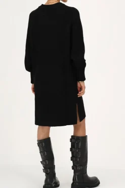 My Jewellery Robe Midi e En Maille Noir Clearance