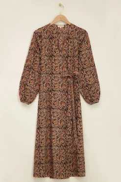 My Jewellery Robe Midi Noire Fleurie Clearance