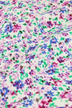 My Jewellery Robe Midi Portefeuille Bleue Et Fleurie Blanc/Violet/Rose/Multicolore/Vert/Bleu Best