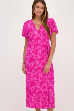 My Jewellery Robe Midi à Imprimé Floral Rose Sale