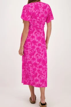 My Jewellery Robe Midi à Imprimé Floral Rose Sale