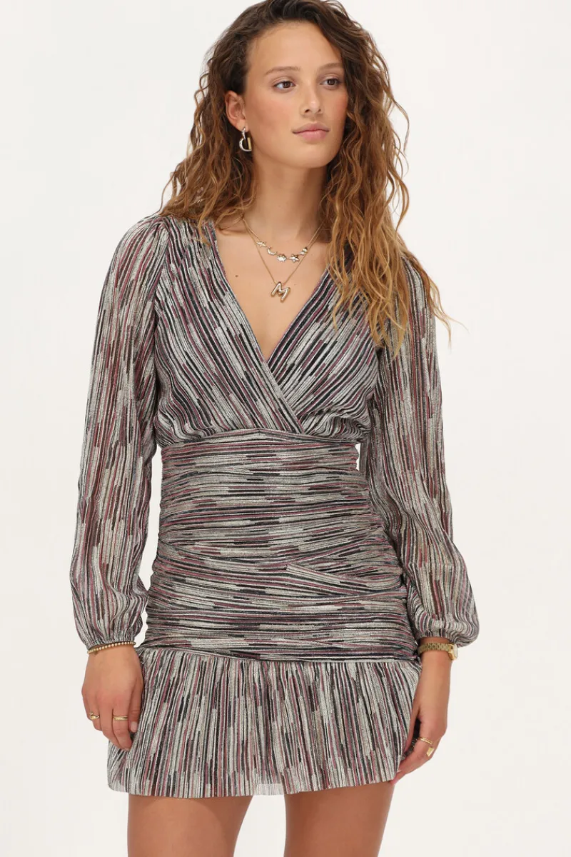 My Jewellery Robe Multicolore à Volants Et Lurex Sale