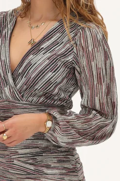 My Jewellery Robe Multicolore à Volants Et Lurex Sale